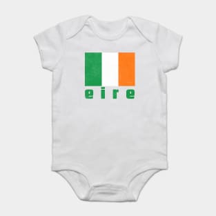 Eire / Irish Flag Retro Style Design Baby Bodysuit